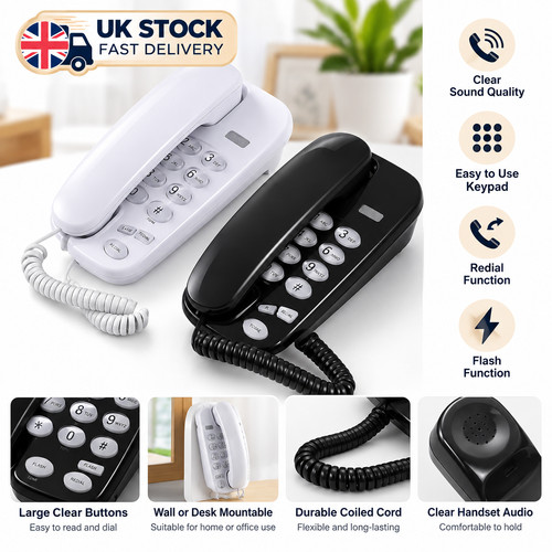 Desk corded landline phone - desk,